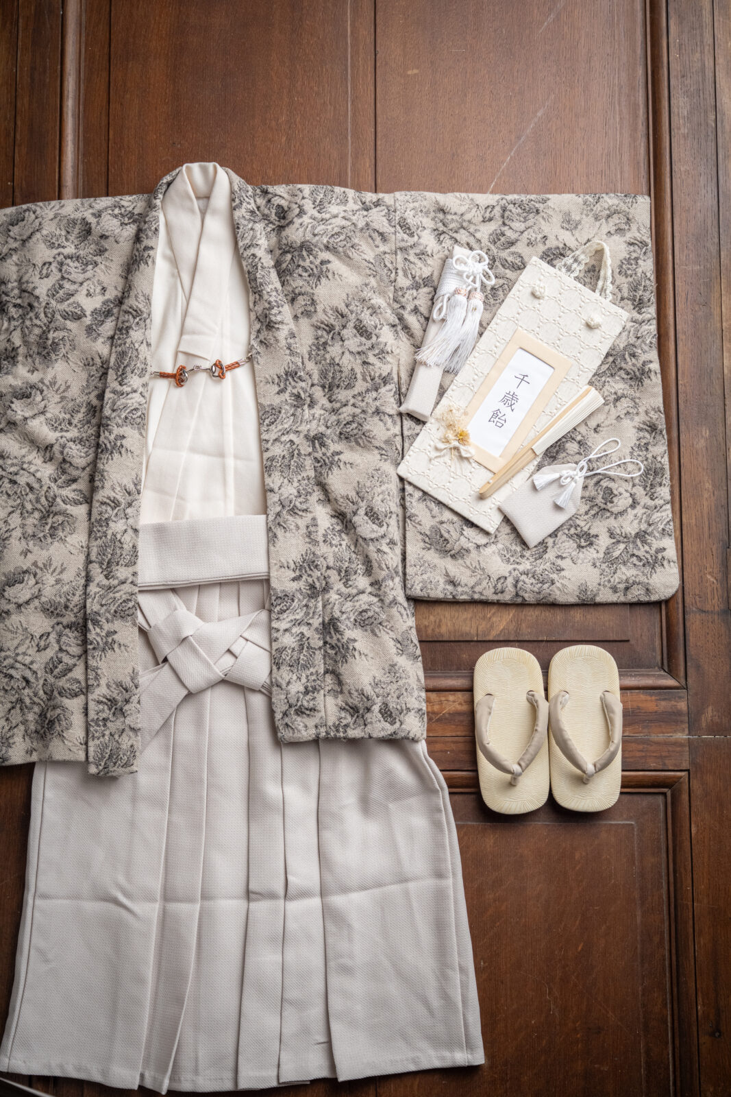 ジャガードグレーA・男の子・5歳・羽織袴 105–120cm（studio ate 七五三衣装）