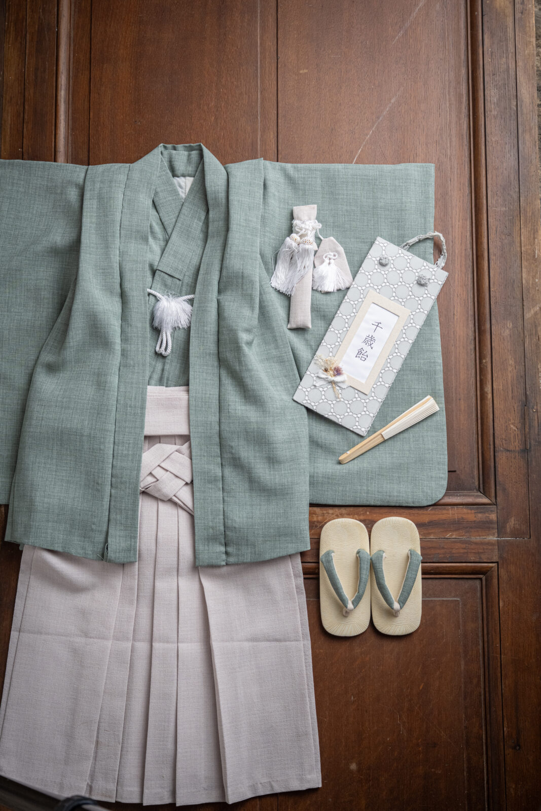 若草・男の子・5歳・羽織袴 105–120cm（studio ate 七五三衣装）