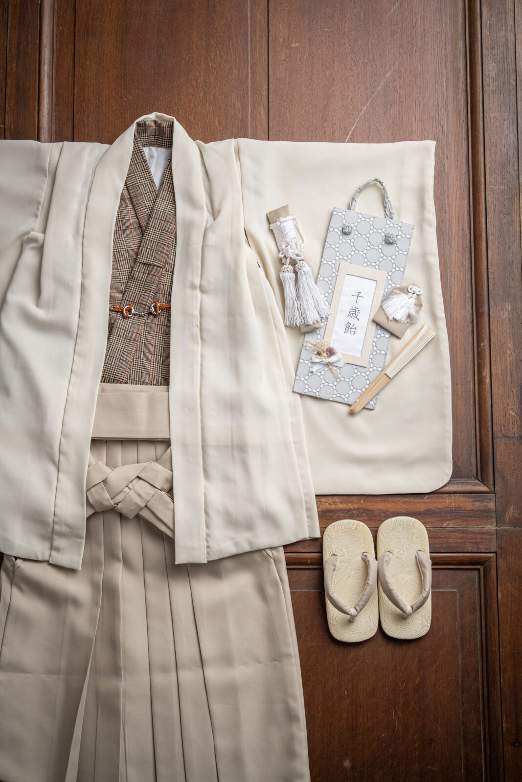 生成り・男の子・5歳・羽織袴 105–120cm（studio ate 七五三衣装）