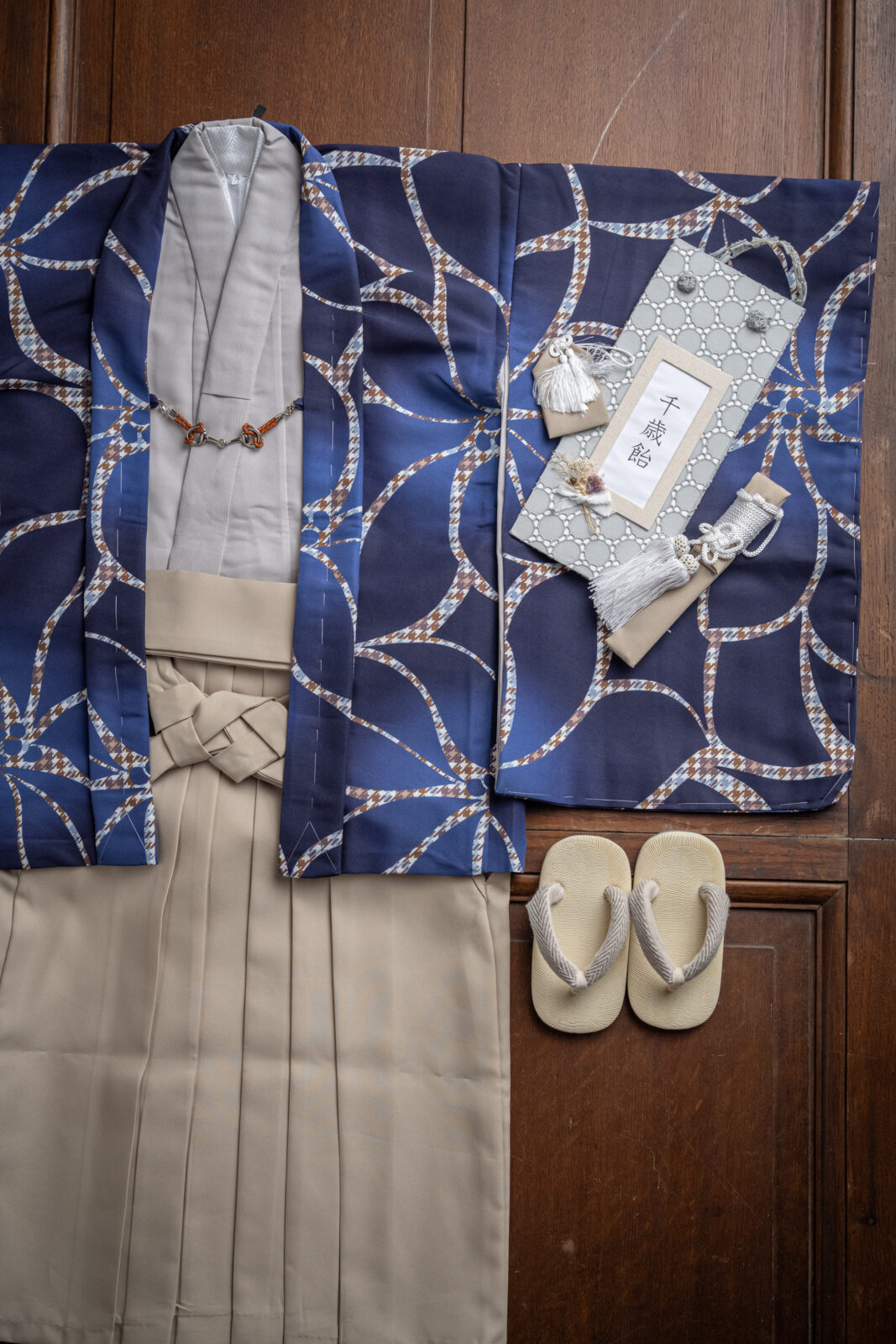 ブルー・男の子・5歳・羽織袴 105–120cm（studio ate 七五三衣装）