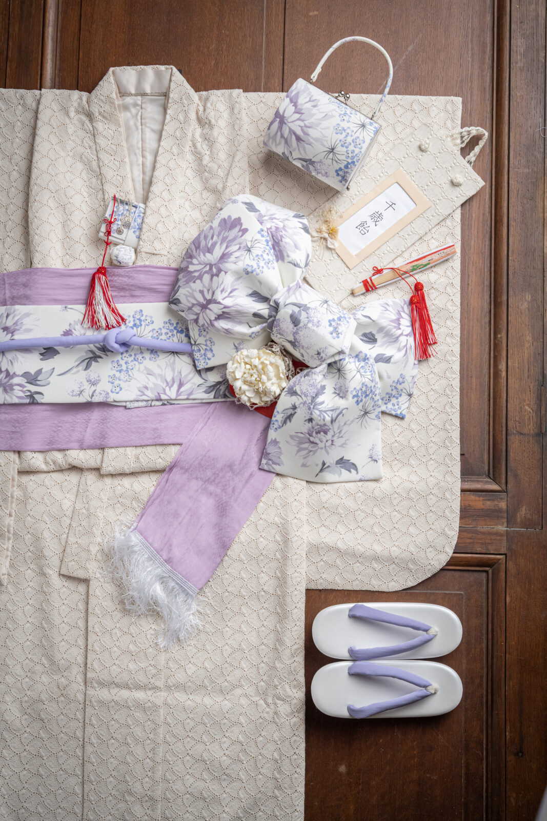 7歳 女児 c色 レース柄 115–130cm（studio ate 七五三衣装）