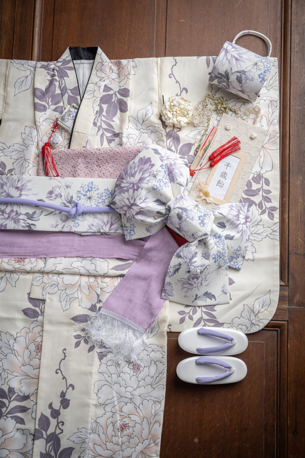 7歳 女児 赤色 古典柄 115–130cm（studio ate 七五三衣装）