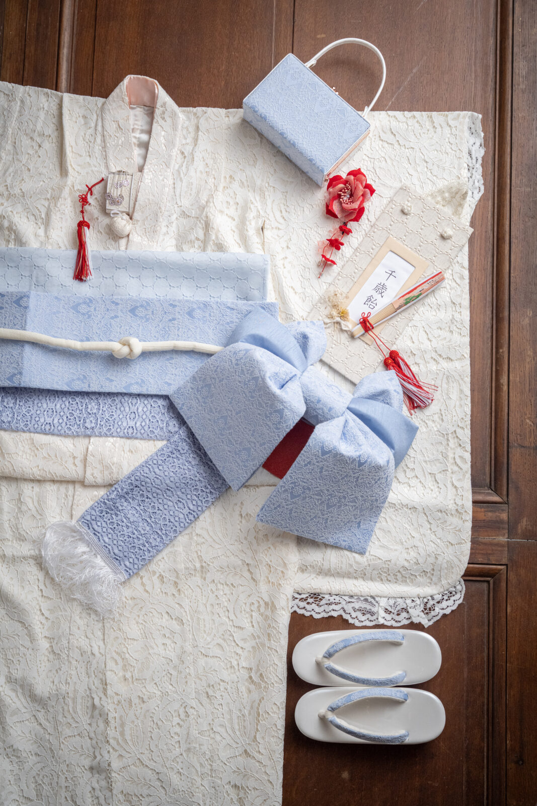 7歳 女児 白色 レース柄 115–130cm（studio ate 七五三衣装）