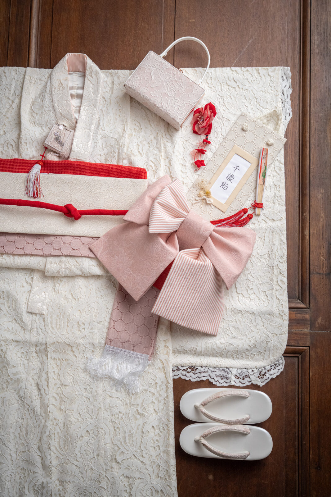 7歳 女児 白色 レース柄 115–130cm（studio ate 七五三衣装）