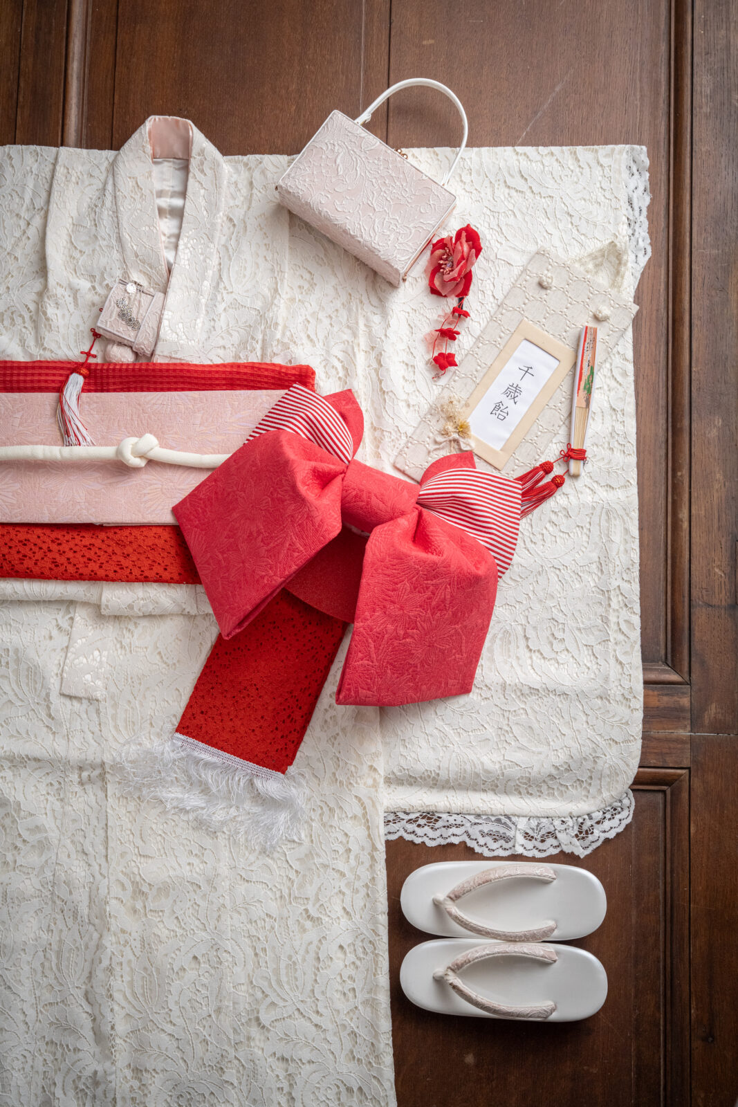 7歳 女児 白色 レース柄 115–130cm（studio ate 七五三衣装）