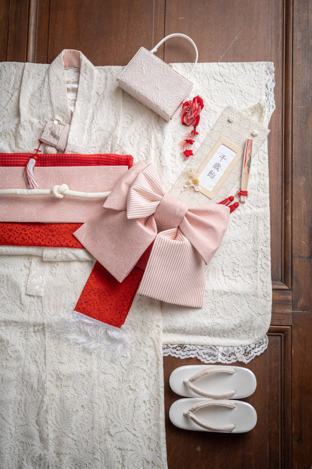 7歳 女児 白色 レース柄 115–130cm（studio ate 七五三衣装）